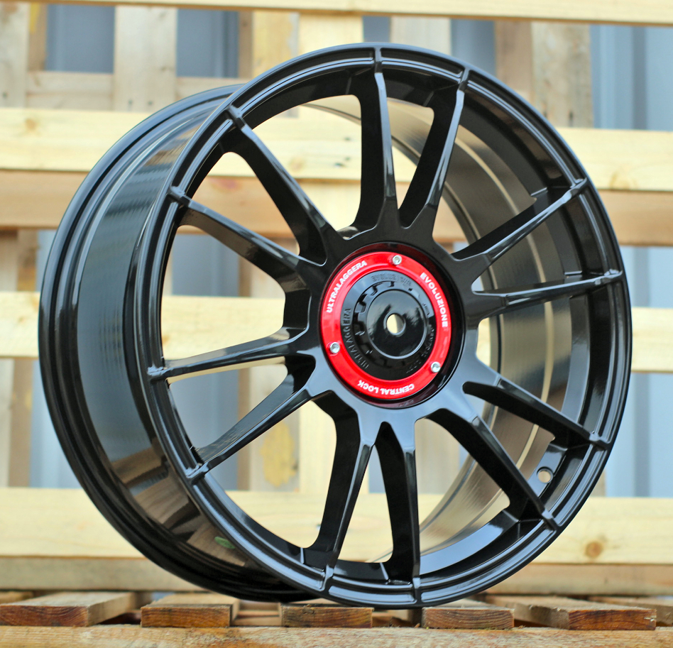 R18x8 10X100/112 ET 42 73.1 F8713 Gloss Black (GB) For RACIN (K8) (HYBRID FORGED OZ Style)