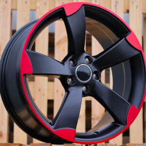 R18x8 5X112 ET 45 66.5 BK217 (XF558) Black+Red Line (BR) For AUD (K4)