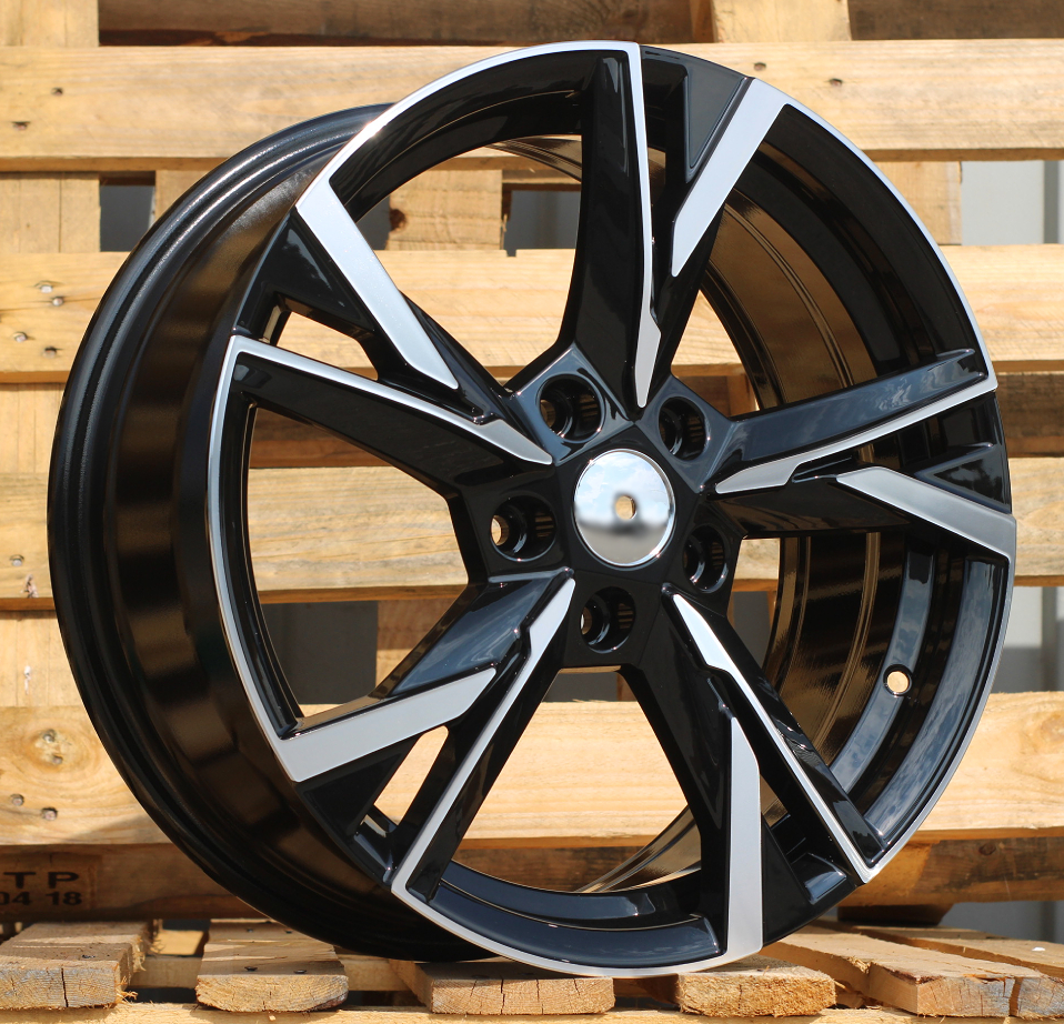 R17x7 5X112 ET 46 57.1 Y1241 Black Polished (MB) For SKODA (K2) (NEW Model)