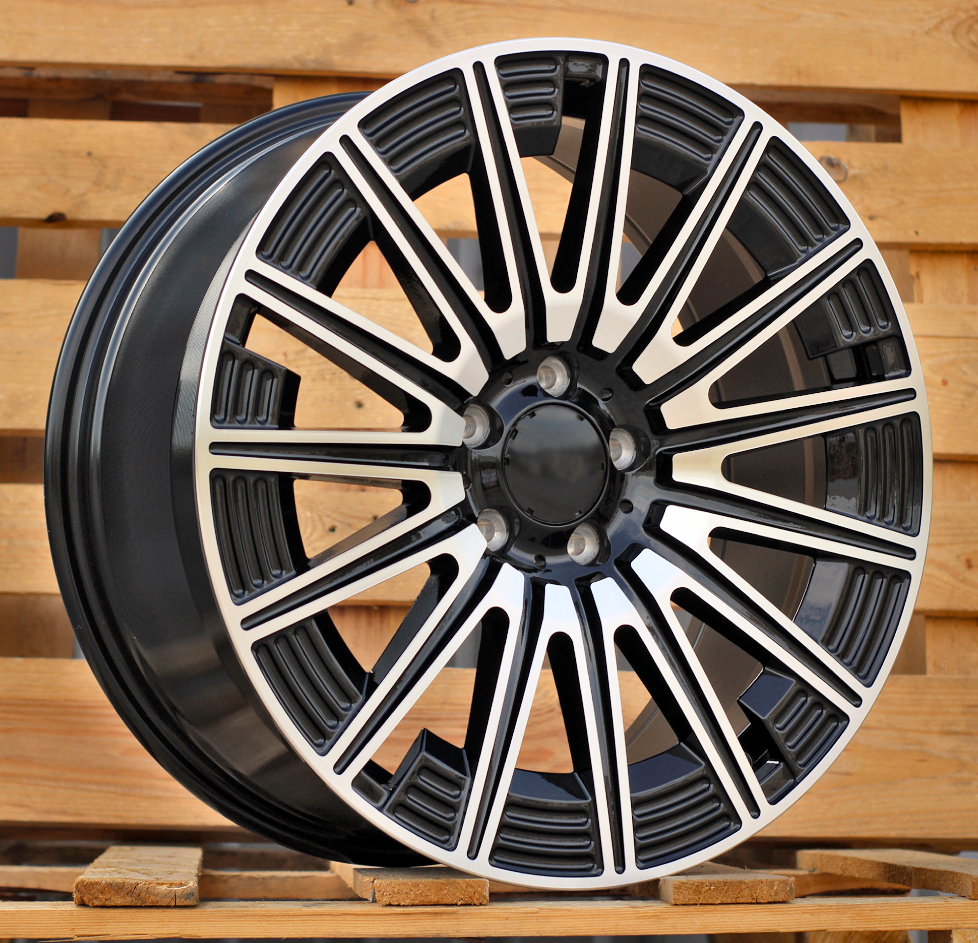 R20x8.5 5X112 ET 43 66.6 FLB005 Black Polished (MB) For MER (Z3) (HYBRID FORGED Front+Rear)
