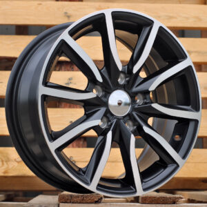 R15x6.5  5X114.3  ET  40  67.1  LU263  Black Polished Half Matt (MBHM)  For RACIN  (P1)