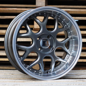 R16x7 3X112 ET 30 57.1 FR762 Gun Metal+Polished Lip (GMPL) For SMART (R) (BRABUS Style Front+Rear)