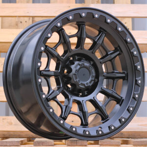 R18x9  6X139.7  ET  0  110.1  FBX099  Black Polished (MB)  For 4X4  (K3)  (HYBRID FORGED + Silver Rivets)