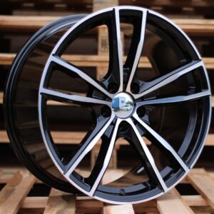R19x8  5X112  ET  27  66.6  A5588  (BK5495)  Black Polished (MB)  For BMW  (K4+P)  (Rear+Front)