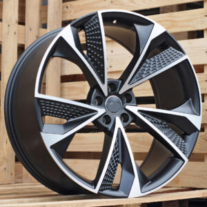 R22x9.5 5X112 ET 20 66.5 B1566 (IND5456) Black Polished Matt (MBM) For AUD (K7)