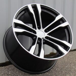 R20x11  5X120  ET  37  74.1  BK924  Black Polished+Powder Coating (MBPC)  For BMW  (K2)  (Rear+Front)