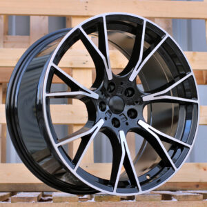 R19x8.5  5X112  ET  26  66.6  B1617  (H3217F)  Black Polished (MB)  For BMW  (M)  (HYBRID FORGED Rear+Front)
