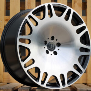 R22x10.5  5X112  ET  38  66.6  XE629  Black Polished (MB)  For MER  (K4+P1)  (HYBRID FORGED New BRABUS (Front+Rear))