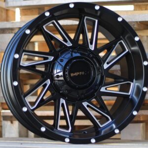 R18x9  12X135/139  ET  M12  110.1  B1544  Black Matt+Polished Lip (BMPL)  For 4X4  (IMPACT MILLING)