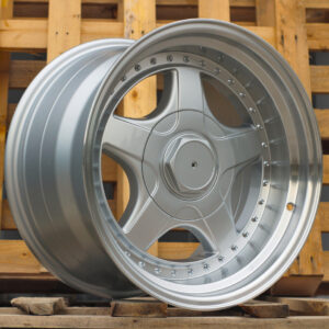 R17x8.5  5X120  ET  20  74.1  7813F  Silver+Polished Lip (SP)  For BMW  (Z6)  (BBS Style Rear+Front)