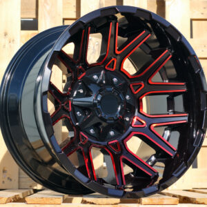 R20x12  12X135/139  ET  M44  110.1  B1234  Black Polished Red Milling (MBRM)  For 4X4  (K3)