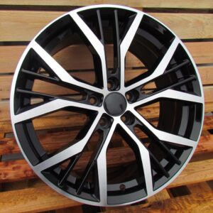R19x7.5  5X112  ET  51  57.1  BK713  (BY1153)  Black Polished+Powder Coating (MBPC)  For VW  (P+P2)
