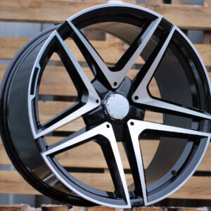 R20x8.5  5X112  ET  35  66.6  B1239  Black Polished (MB)  For MER  (P)  (Rear+Front (AKC 130 EUR))