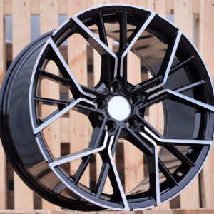R20x8.5 5X112 ET 25 66.6 A5602 (BY1906) Black Polished (MB) For BMW (Z3) (Rear+Front)