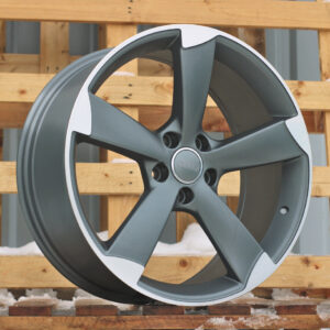 R18x8  5X100  ET  35  57.1  BK217  Grey Polished Half Matt (MGHM)  For AUD  (R+P+K2)