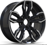 R16x7  5X120  ET  35  72.6  H581  Black Polished (MB)  For BMW