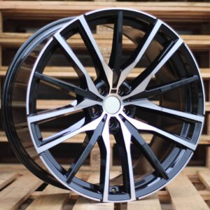 R22x9.5  5X112  ET  37  66.6  H0324  (BY1473)  Black Polished+Powder Coating (MBPC)  For BMW  (K5)  (Rear+Front)