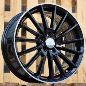 R17x7  5X112  ET  46  57.1  B5969  Black+Polished Lip (BLPL)  For SKODA  (D2)
