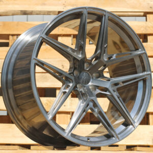 R22x11.5  5X112  ET  37  66.6  HXF01  Dark Brush Silver (DBS)  For HAXER  (K3)  (FORGED  (NEW Model) Rear+Front)