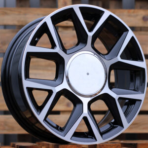 R16x6.5  4X98  ET  35  58.1  B1465  Black Polished (MB)  For FIAT  (Z2)