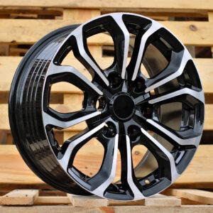 R17x7.5  6X139.7  ET  25  106.1  FBX198  Black Polished (MB)  For TOYOT  (Z5)  (HYBRID FORGED)