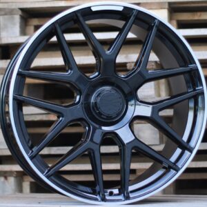 R20x8.5 5X112 ET 53 66.6 FE115 Black+Polished Lip (BLPL) For MER (P) ())