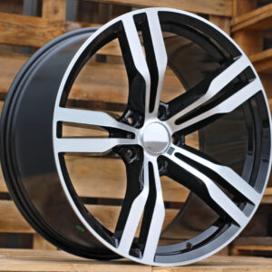 R20x8.5  5X112  ET  25  66.6  B5327  Black Polished (MB)  For BMW  (K4+P)  (Rear+Front)
