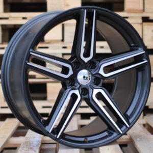 R20x10 5X120 ET 40 72.6 B1382 (HX015) Black Polished Half Matt (MBHM) For HAXER (K7) ( Rear+Front)