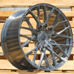 R22x10.5  5X112  ET  30  66.6  HXF03  Dark Brush Silver (DBS)  For HAXER  (K3)  (FORGED  (NEW Model) Rear+Front)