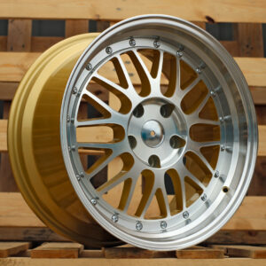 R17x7.5 5X120 ET 34 72.6 A1025 Gold+Polished (YP) For RACIN (P) (BBS Style)