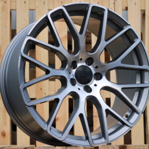 R20x9.5 5X112 ET 35 66.5 AT967 (IN0186) Grey Polished (MG) For MER (K7) (BRABUS Style Rear+Front)