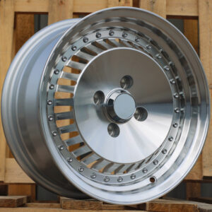 R14x6.5  4X100  ET  15  57.1  LU475  Machined Silver (MS)  For RACIN  (K3)  (Style Rotiform)