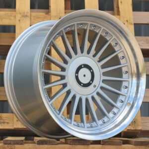 R19x10  5X120  ET  40  72.6  B1803  Silver+Polished Lip (SP)  For BMW  (Z6)  (ALPINA Style Rear+Front)