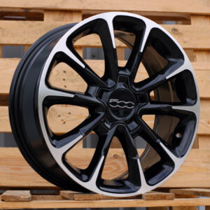 R17x7  5X110  ET  40  65.1  Y1281  Black Polished (MB)  For FIAT  (Z4)  (NEW Model 500)
