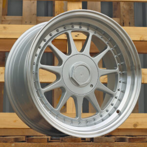 R17x8.5  4X100  ET  20  57.1  7962F  Silver+Polished Lip (SP)  For RACIN  (Z3+P2)  (HARTGE Style)
