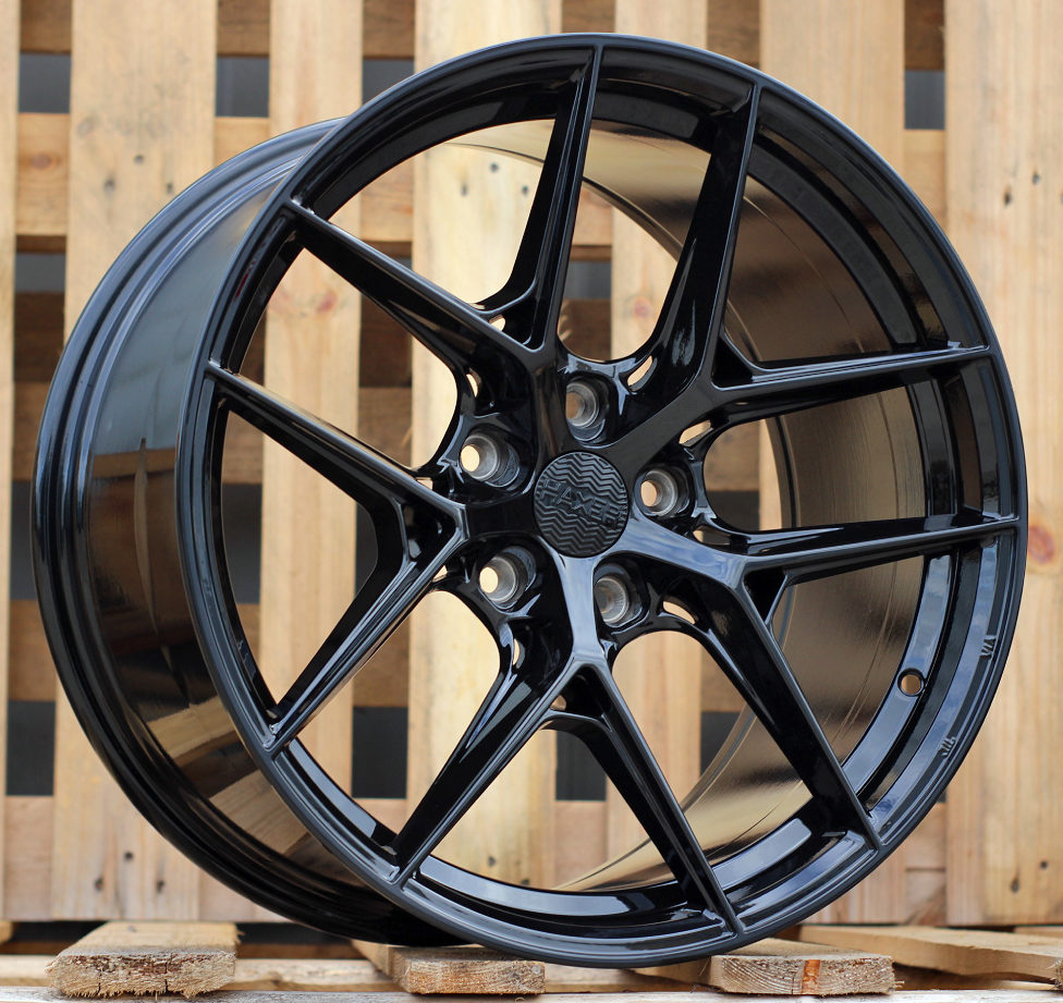 R19x8.5 5X120 ET 33 72.6 HX044 (IN6130) Black (BL) For HAXER (K7) (Rear+Front)
