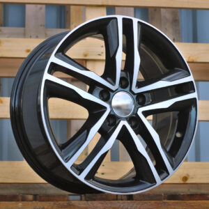 R17x7.5 5X120 ET 50 65.1 BK424 Black Polished (MB) For VW (P+K2) ((max 1250kg))