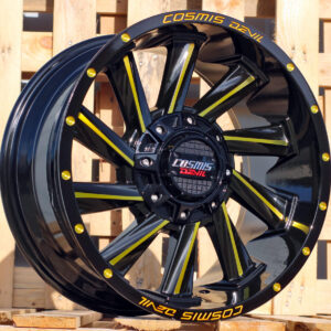 R18x9 12X130/139 ET 0 106.1 B1323 Black Polished Gold Milling (MBYM) For 4X4 (K3)