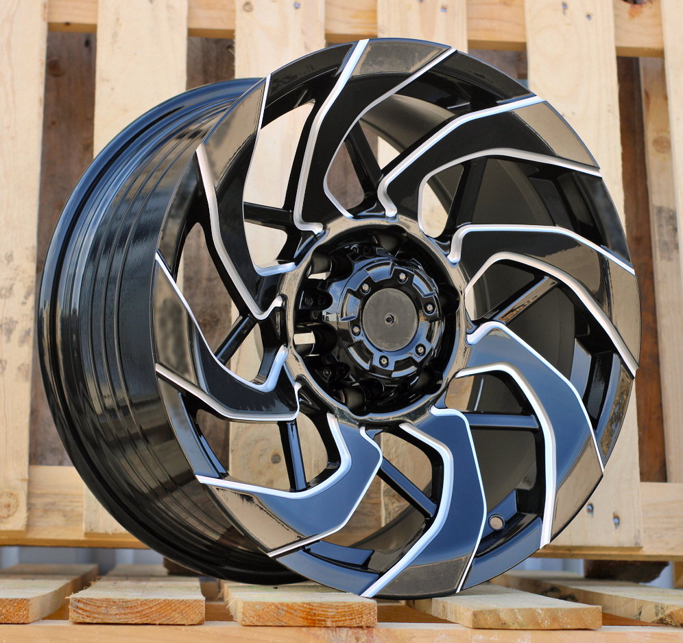 R17x9 6X139.7 ET 0 110.1 FBX350 Black+Milling (BLML) For 4X4 (M) (HYBRID FORGED)