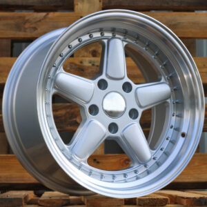 R17x9  5X120  ET  25  72.6  7961F  Silver+Polished Lip (SP)  For BMW  (P2)  (AC Schnitzer Style (Front+Rear))