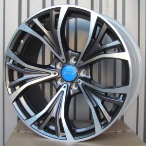 R21x10  5X120  ET  40  74.1  B1197  Grey Polished (MG)  For BMW  (K5)  ((AKC 145 Eur)Rear+Front)