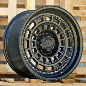 R18x9 6X139.7 ET 0 110.1 JT221 Black Polished (MB) For 4X4 (K3) (Rivets)