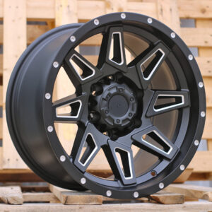 R16x8.5  6X139.7  ET  0  110.1  JT212  Black Polished (MB)  For 4X4  (Z5)  (Milling)