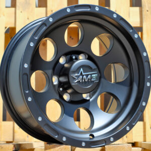 R16x8  6X139.7  ET  M20  106.1  LU521  Black Matt (BM)  For 4X4  (K3)  (Semi Matt Black / LR Rivets)