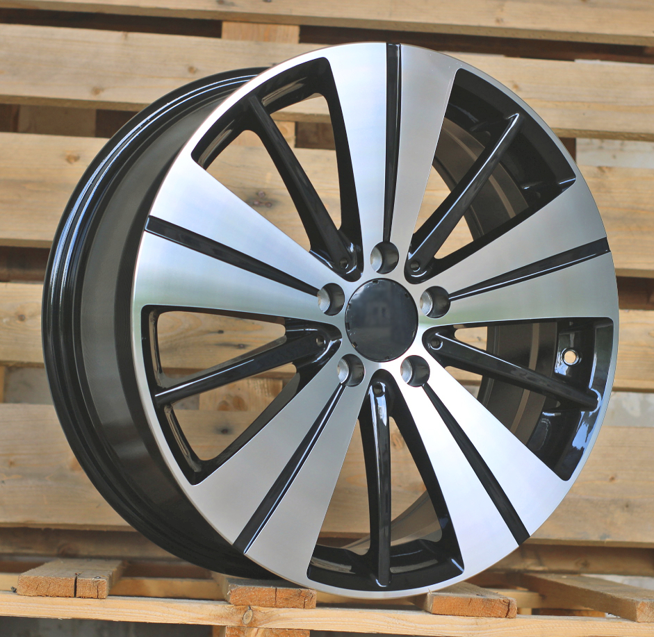 R18x7.5 5X112 ET 52 66.5 H3298F Black Polished (MB) For MER (K7+Z3) (GLA/GLB/EQA/EQB/CLA HYBRID FORGED)