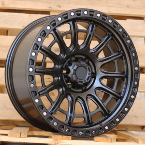 R20x9  6X139.7  ET  0  110.1  FBX134  Black Matt (BM)  For 4X4  (K3)  (HYBRID FORGED MB+Silver Rivets)