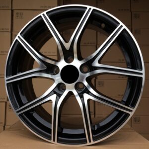 R16x6.5  5X98  ET  39  58.1  XF165  Black Polished (MB)  For RACIN  (R)  ((AKC 60 Eur))