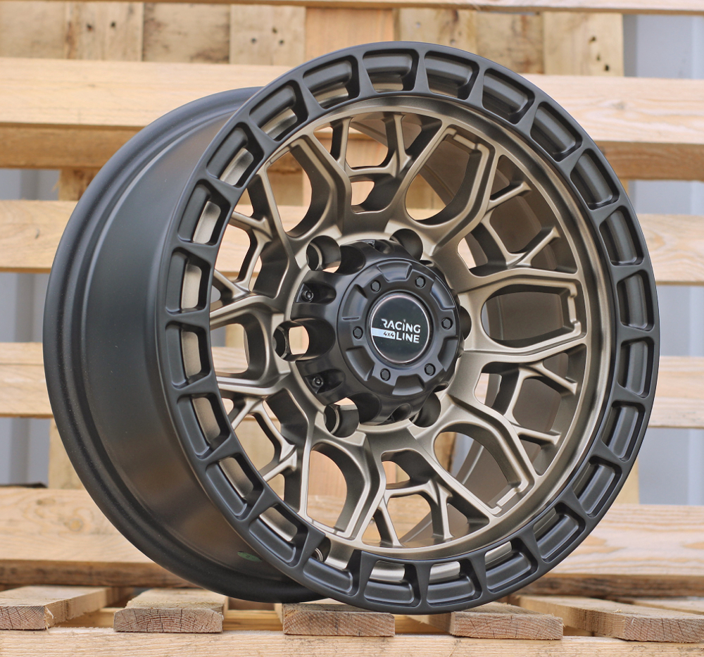 R15x8 6X139.7 ET M10 110.1 A6274 Black Half Matt Dark Bronze (BLHMDBR) For 4X4 (P)