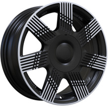 R15x6  4X98  ET  35  58.1  YF7074  Black Polished Half Matt (MBHM)  For FIAT