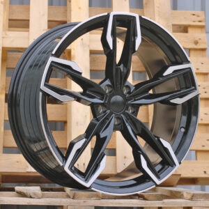 R19x7.5  5X112  ET  32  66.6  YF5718  Black Polished (MB)  For BMW  (P1)  ((X3) HYBRID FORGED)